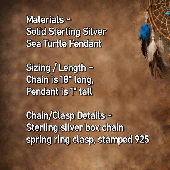 Sea Turtle Necklace for New Mom 925 Sterling Silver - Picture 2 of 9